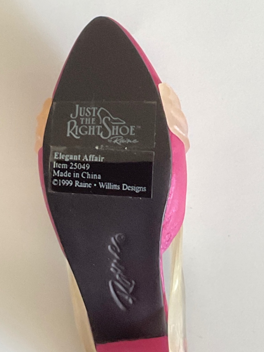 Just The Right Shoe Raine “Elegant Affair” Pink Shoe Sculpture w/ COA Retired - Picture 6 of 9